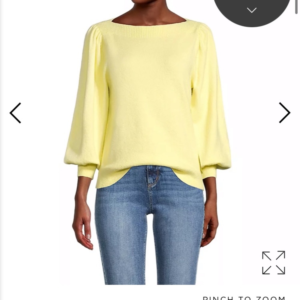 Boatneck Blouson Sleeve Sweater